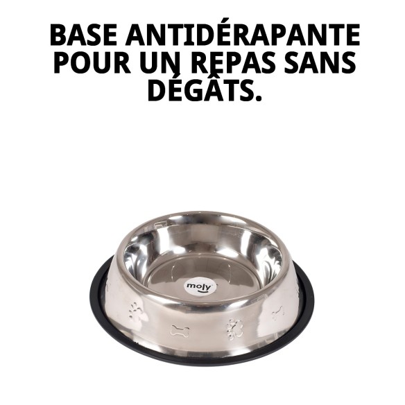 Bol en Acier Inoxydable Antidérapant 18 cm 0,90L