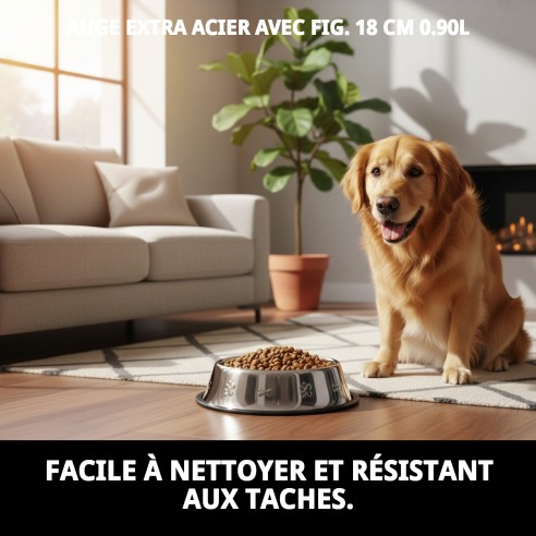 Bol en Acier Inoxydable Antidérapant 18 cm 0,90L