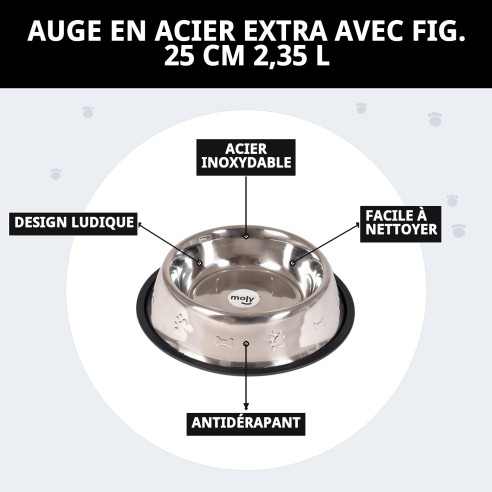 Bol en Acier Inoxydable de 25 cm avec Design Amusant