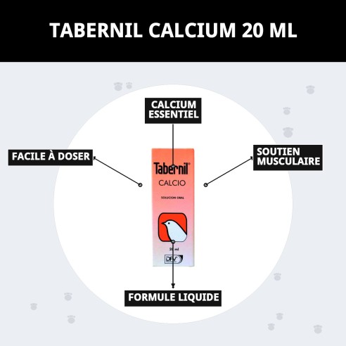 Tabernil Calcio 20 ml : Supplément Essentiel pour Animaux de Compagnie