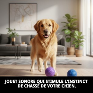Balle en Caoutchouc avec Son pour Chiens - 5 cm de Plaisir 2