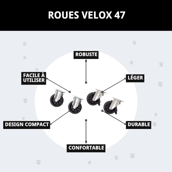 Roues Velox 47 : Agilité et Style pour votre Animal de Compagnie