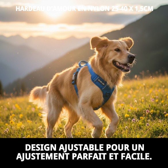 Harnais en Nylon Love 25-40 cm : Confort et Style pour votre Animal de Compagnie