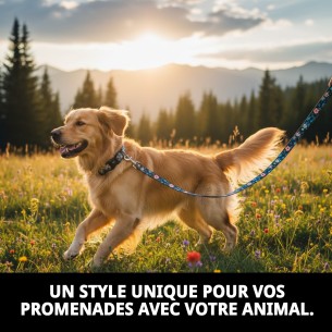 Ramal en Nylon Flower 120x1cm : Style et Confort pour Votre Animal de Compagnie 2