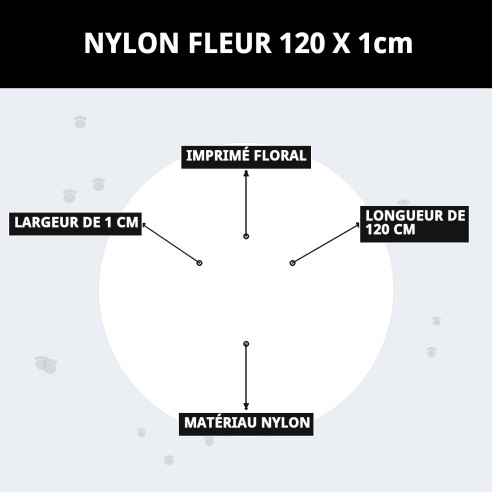 Ramal en Nylon Flower 120x1cm : Style et Confort pour Votre Animal de Compagnie