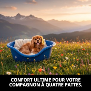 Cuna en plastique N.2 Perla 45x30 pour animaux de compagnie confortables. 2