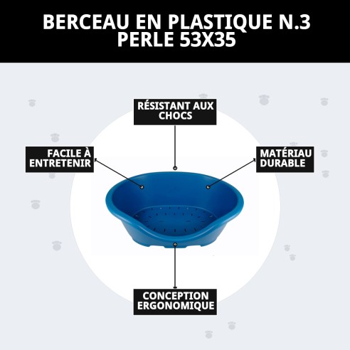 Cage en plastique N.3 Perla 53x35 pour votre animal de compagnie confortable.