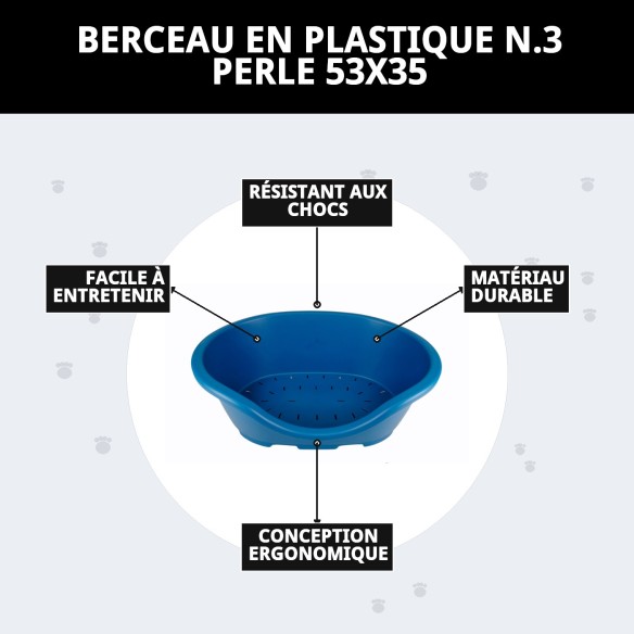 Cage en plastique N.3 Perla 53x35 pour votre animal de compagnie confortable.