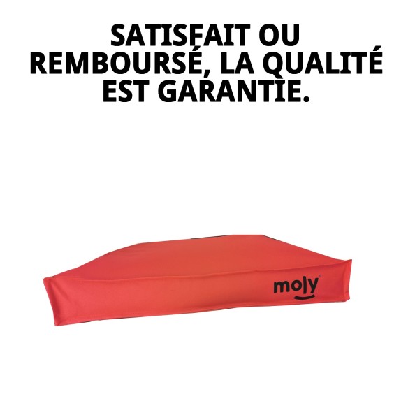Matelas étanche rouge T-1 80x60x10 pour animaux heureux.
