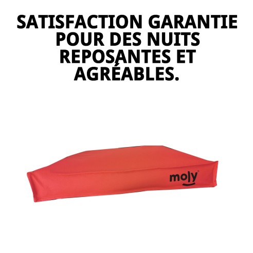 Matelas imperméable rouge T-3 105x95x10 pour animaux de compagnie faciles.