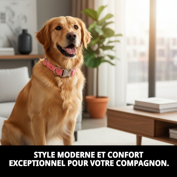 Collier Moly Saumon T-2 : Style et Confort pour votre Animal de Compagnie