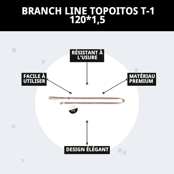 Ramal Topitos T-1 120*1.5 : Style et résistance pour votre animal de compagnie.
