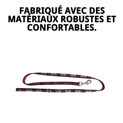 Ramal Écossais T-1 120*1,5 : Style et Sécurité pour votre Animal de Compagnie