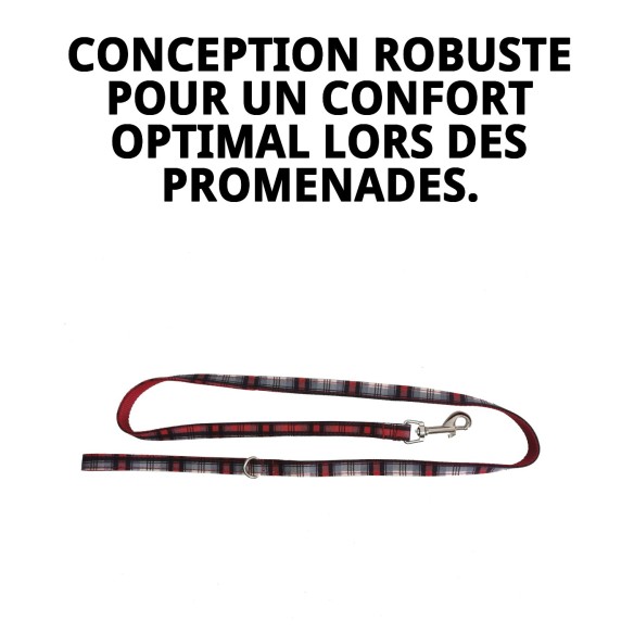 Ramal Écossais T-2 120*2 : Style et Sécurité pour Votre Animal de Compagnie