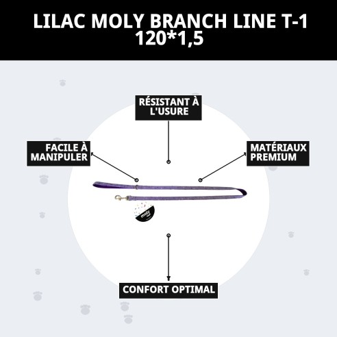 Ramal Moly Lila T-1 120*1,5 : Style et Sécurité pour Votre Animal de Compagnie