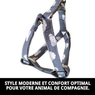 Petral Nubes Gris T-3 pour Chiens 30-40 cm - Confort et Style 2