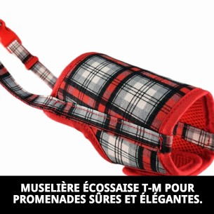 Muzzle Deluxe Écossais T-M : Confort et Style pour Votre Animal de Compagnie 2