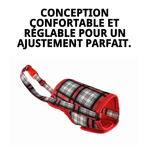Muzzle Deluxe Écossais T-M : Confort et Style pour Votre Animal de Compagnie