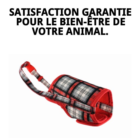 Muzzle Deluxe Écossais T-M : Confort et Style pour Votre Animal de Compagnie