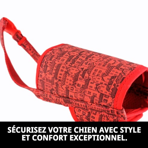 Muzzle Deluxe Casitas Rojas T-L pour Votre Animal Heureux