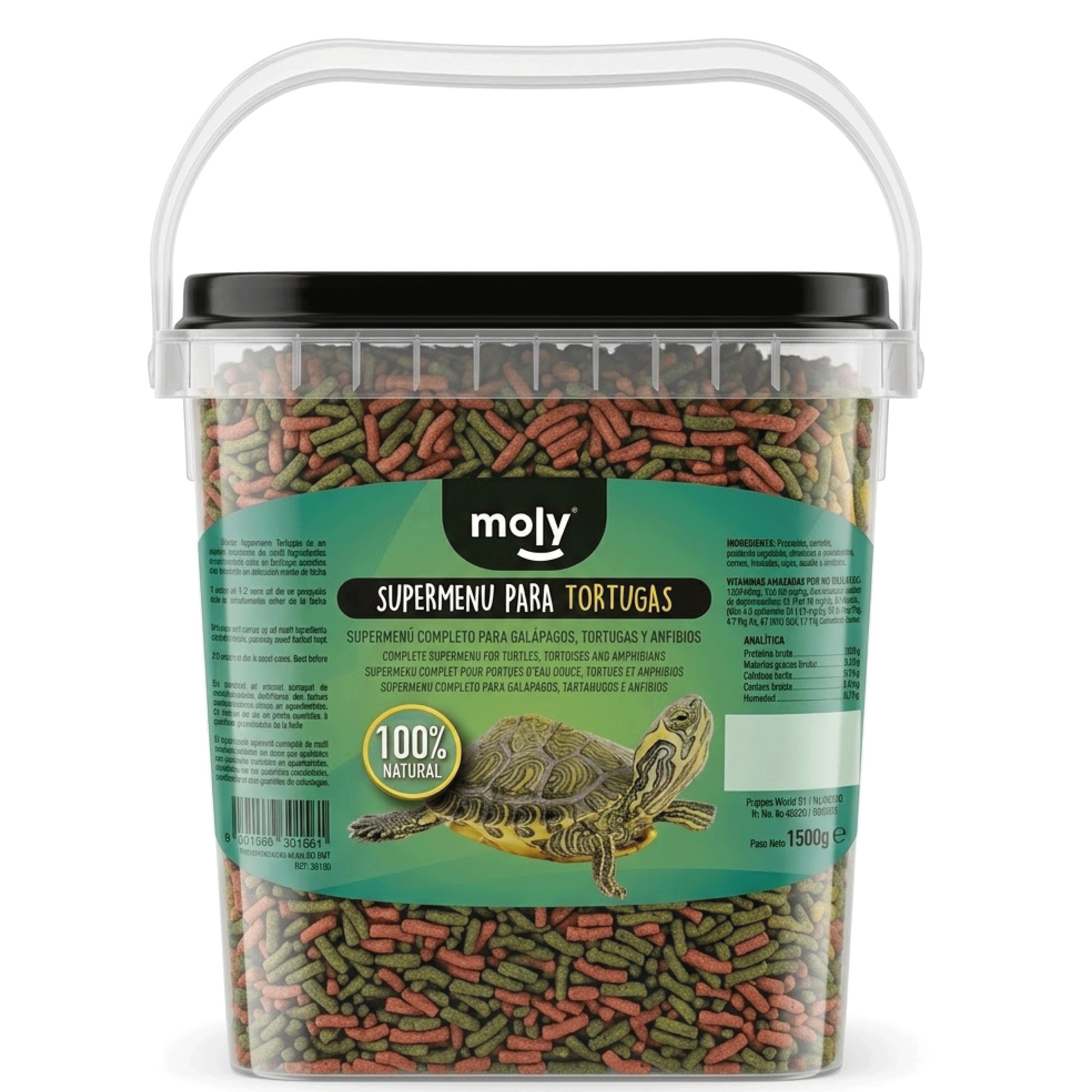 Turtle Sticks Moly - Aliment pour Tortues Aquatiques 1,5 kg