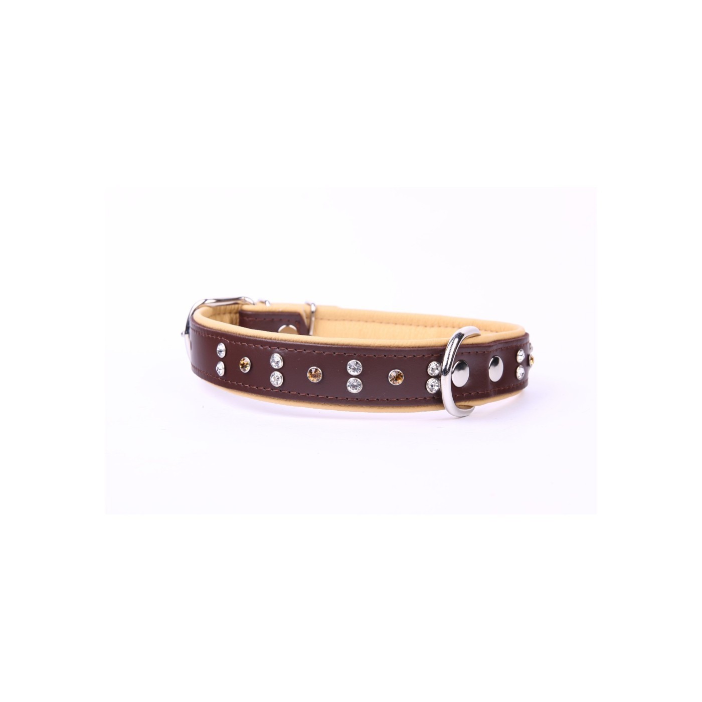 COLLAR PIEL LUXURY CRISTAL 56 CM