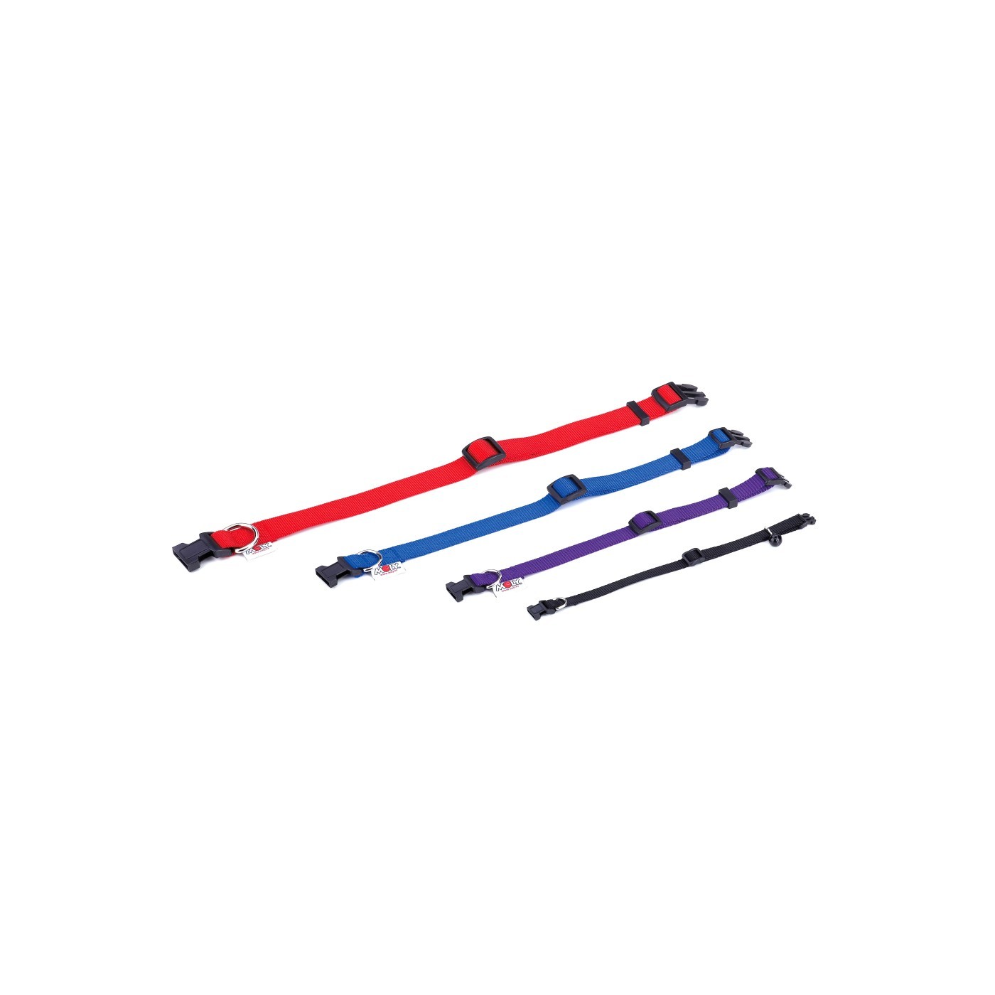 COLLAR NYLON LISO 23-35 X 1cm C/ CASCABEL